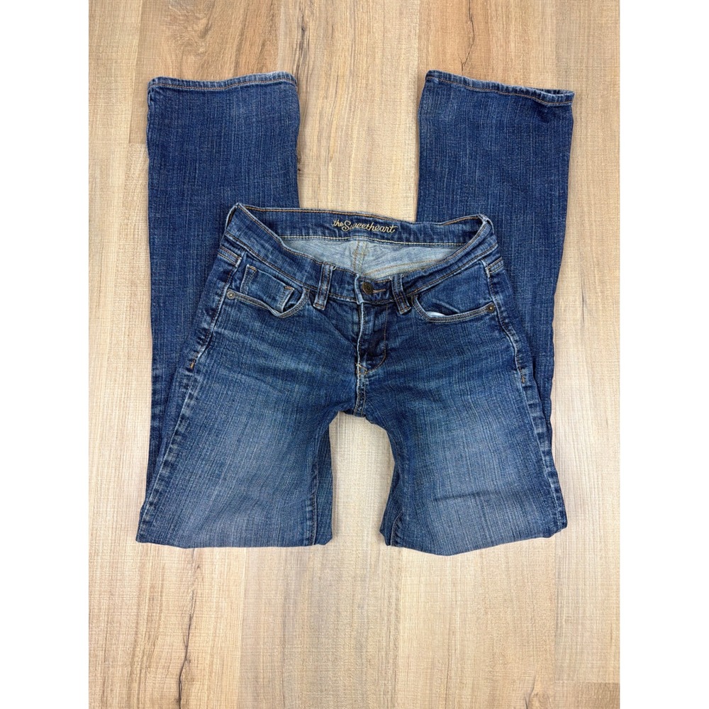 Old Navy The Sweetheart Jeans Womens 0 Regular Blue Medium Wash Y2K Low Rise